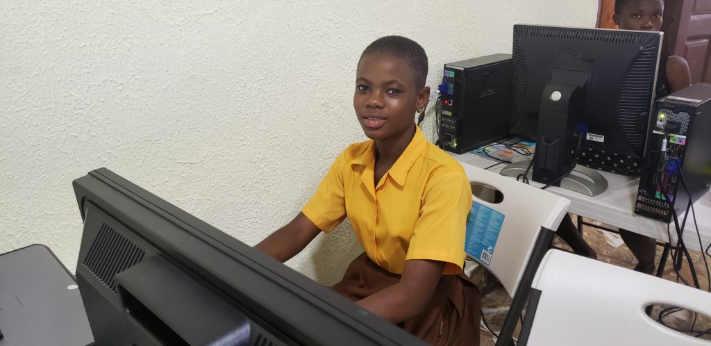 Student behind PC 5